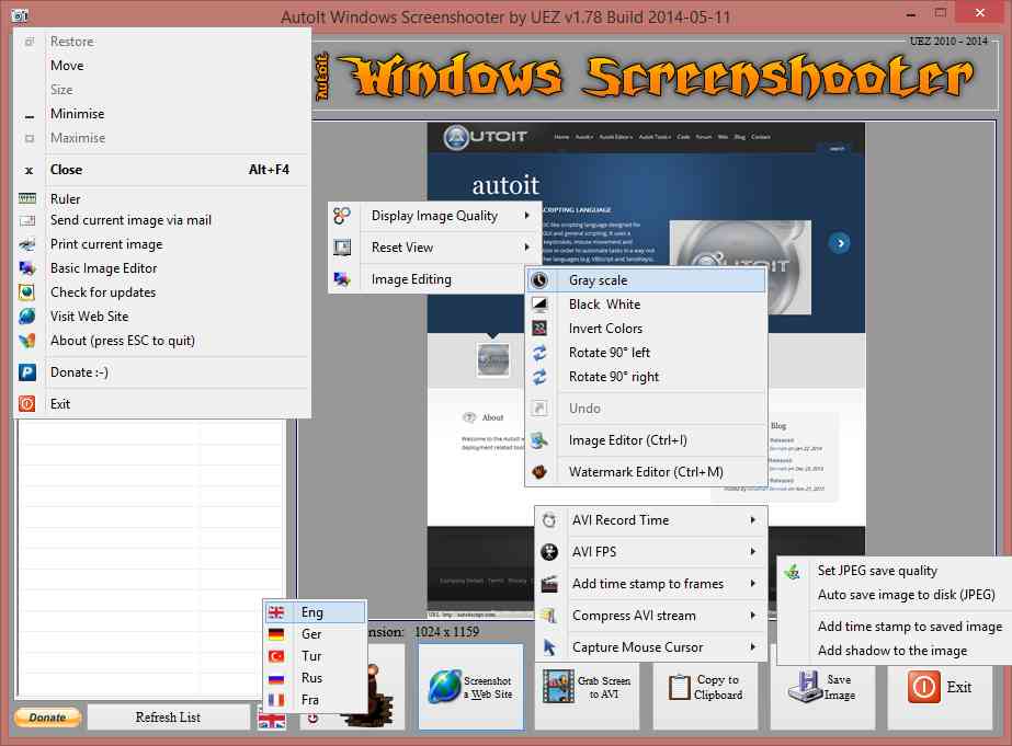 AutoIt Windows Screenshooter screenshot