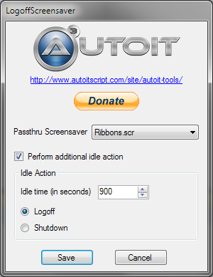 Logoff Screensaver GUI