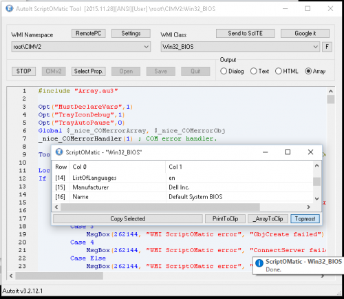 ScriptOMatic w/ArraySupport