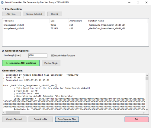 More information about "AutoIt Embedded File Generator"