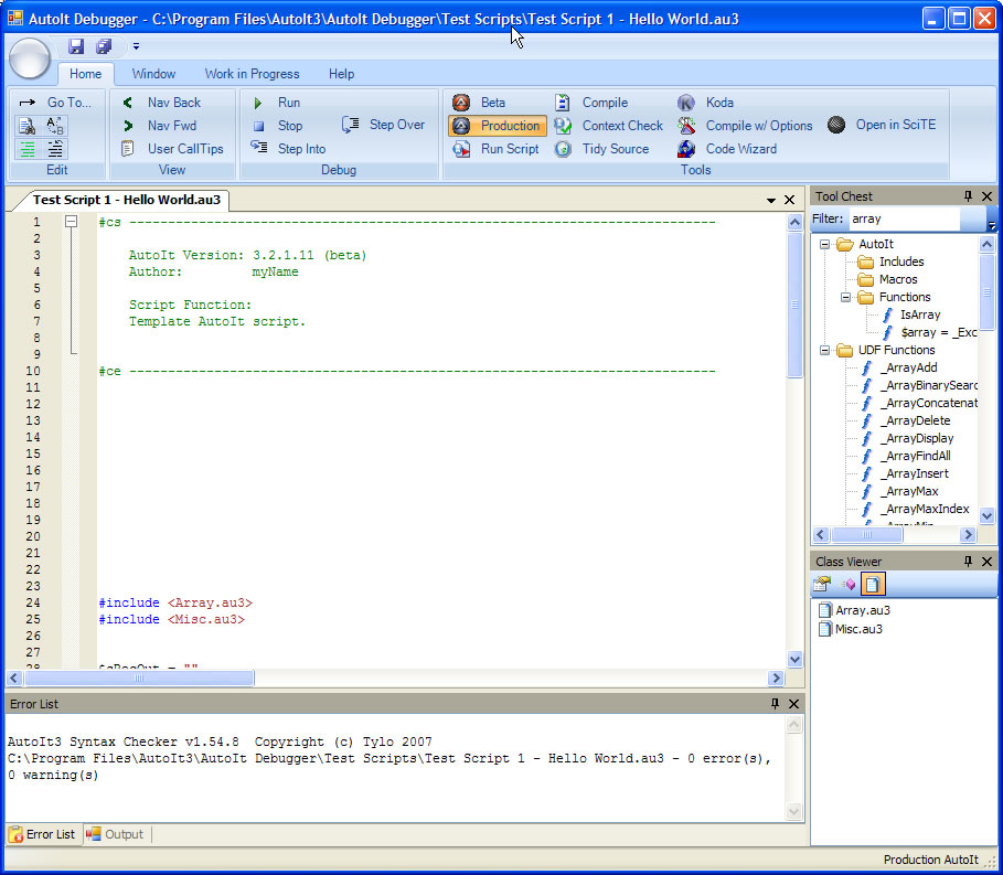 Stumpii's Graphical AutoIt Debugger